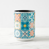 Mug Carrelage orange et bleu (Centre)