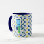 Mug Carrelage portugais et balcon de fenêtre avec oise (Devant gauche)
