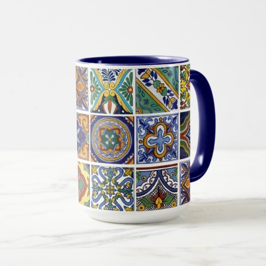 Mug Carrelage Talavera mexicain (Devant droit)
