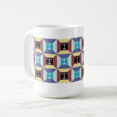 Mug Carrés 5 de visage (Devant gauche)