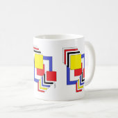 Mug Carrés Abstraits (Devant droit)