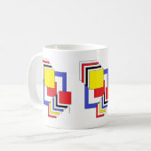 Mug Carrés Abstraits (Devant gauche)