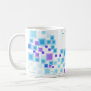 Mug Carrés Abstraits colorés, boîtes et diamants