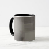 Mug Carrés abstraits tons de terre (Devant gauche)