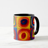 Mug Carrés avec cercles, Abstraits, Wassily Kandinsky (Devant droit)