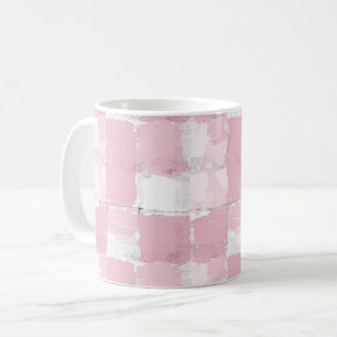 Mug Carrés blancs roses