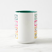 Mug Carrés colorés enseignables à coudre (Centre)