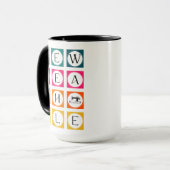 Mug Carrés colorés Sewteachable (Devant gauche)