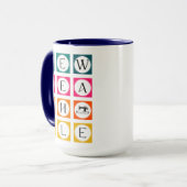 Mug Carrés colorés Sewteachable (Devant gauche)