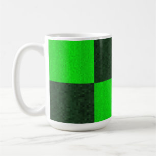 Mug Carrés de mosaïque à deux tons verts,