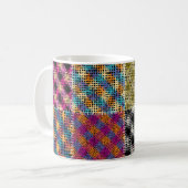 Mug Carrés de toile arrondie Patchwork Vintage (Devant gauche)