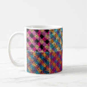 Mug Carrés de toile arrondie Patchwork Vintage