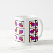 Mug Carrés et cercles Abstraits (Devant droit)