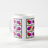 Mug Carrés et cercles Abstraits (Devant gauche)