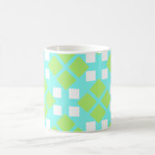 Mug Carrés et diamants en Cyan (Centre)