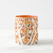 Mug Carrés et feuilles d'automne (Centre)