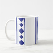 Mug Carrés et lignes bleus (Gauche)