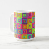 Mug Carrés géométriques colorés (Devant gauche)