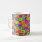 Mug Carrés géométriques colorés (Devant gauche)