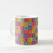 Mug Carrés géométriques colorés (Devant gauche)
