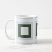 Mug Carrés géométriques concentriques gris sarcelle ve (Gauche)