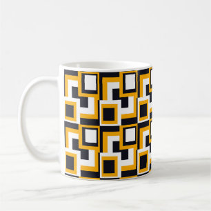 Mug Carrés géométriques : Impression transparente