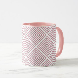 Mug Carrés géométriques roses