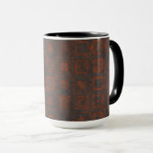 Mug Carrés métalliques rouillés (Devant droit)