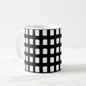 Mug Carrés modernes noir et blanc (Devant gauche)