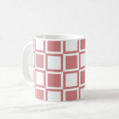Mug Carrés rose gras (Devant gauche)