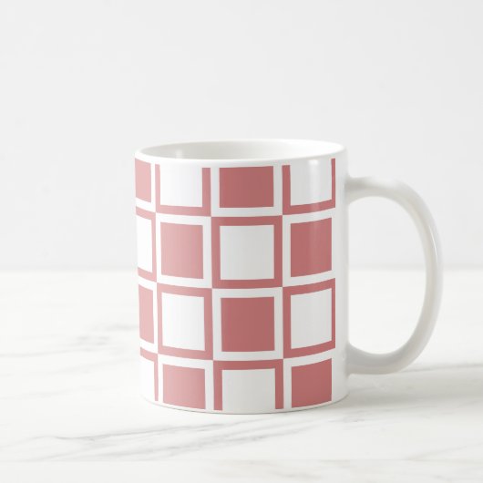 Mug Carrés rose gras (Droite)