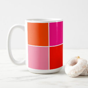Mug Carrés roses et orange