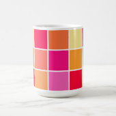 Mug Carrés roses, orange et jaunes (Centre)
