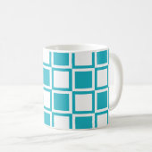 Mug Carrés turquoise Bold Mod (Devant droit)