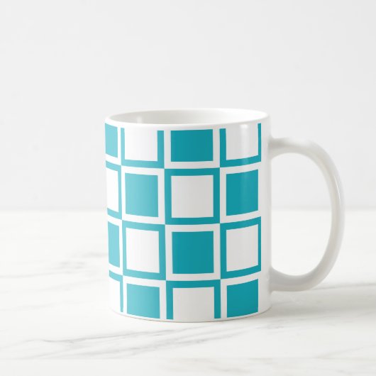 Mug Carrés turquoise Bold Mod (Droite)