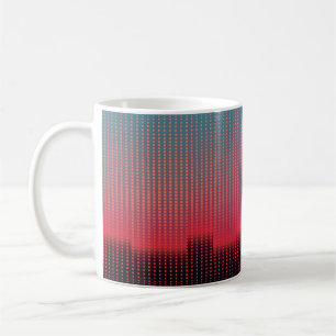 Mug Carrés urbains numériques : flou futuriste.