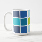 Mug Carrés Vichy Bleu Vert (Gauche)
