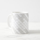 Mug carrés zigzag en gris... (Devant gauche)