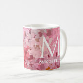 Mug Carrosserie rose sur mesure Modèle Monogramme init (Devant droit)
