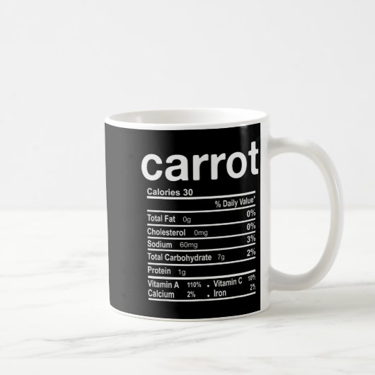 Mug Carrot Nutrition Facts Funny Thanksgiving Christma (Droite)