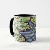 MUG CARTE 1677 DE LA NOUVELLE ANGLETERRE (Devant gauche)