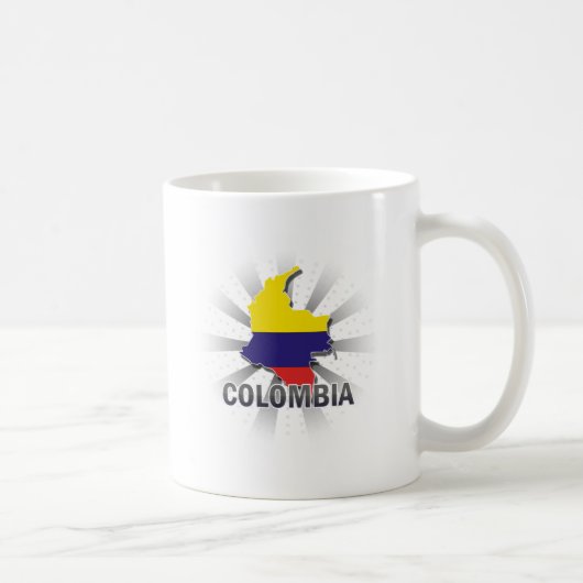 Mug Carte 2,0 de drapeau de la Colombie (Droite)