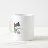 Mug Carte 2,0 de drapeau de la Jordanie (Devant gauche)