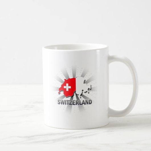Mug Carte 2,0 de drapeau de la Suisse (Droite)
