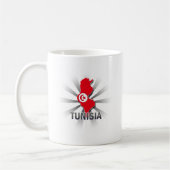 Mug Carte 2,0 de drapeau de la Tunisie (Gauche)