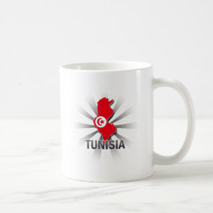 Mug Carte 2,0 de drapeau de la Tunisie