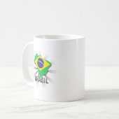 Mug Carte 2,0 de drapeau du Brésil (Devant gauche)