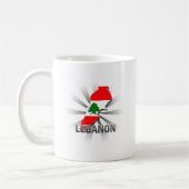 Mug Carte 2,0 de drapeau du Liban (Gauche)