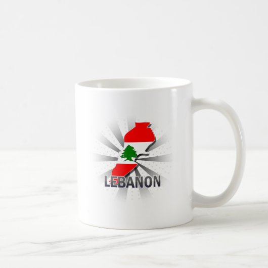Mug Carte 2,0 de drapeau du Liban (Droite)