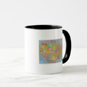 Mug Carte 3 des États-Unis (Devant droit)